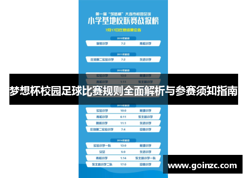 梦想杯校园足球比赛规则全面解析与参赛须知指南